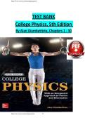 Test Bank for College Physics 5th Edition by Alan Giambattista &vert; Latest Updated 2025&ndash;2026