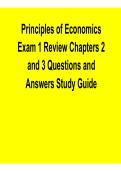 Principles of Economics Exam 1 Review &ndash; Chapters 2 and 3 Questions and Answers Study Guide &lpar;2026 Update&rpar;
