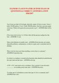 ILLINOIS CLASS D WATER LICENSE EXAM 110 QUESTIONS & CORRECT ANSWERS LATEST 2026&sol;2027