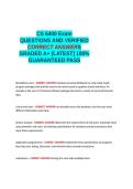 CS 6400 Exam QUESTIONS AND VERIFIED CORRECT ANSWERS GRADED A&plus; -LATEST - 100- GUARANTEED PASS&period;docx&NewLine;&NewLine;