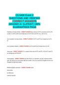 CS 6400 Exam 2 QUESTIONS AND VERIFIED CORRECT ANSWERS GRADED A&plus; -LATEST - 100- GUARANTEED PASS&period;docx&NewLine;&NewLine;