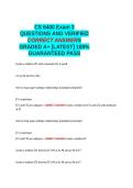 CS 6400 Exam 3 QUESTIONS AND VERIFIED CORRECT ANSWERS GRADED A&plus; -LATEST - 100- GUARANTEED PASS&period;docx&NewLine;&NewLine;