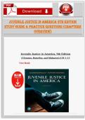 Juvenile Justice in America 9th Edition Study Guide &vert; Chapter Overview&comma; Key Concepts & Practice Questions