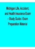 Michigan Life&comma; Accident&comma; and Health Insurance Exam Study Guide &ndash; Exam Preparation Material &lpar;2026 Update&rpar;&NewLine;&NewLine;
