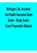 Michigan Life&comma; Accident&comma; and Health Insurance Exam Guide &ndash; Study Guide Exam Preparation Material &lpar;2026 Update&rpar;