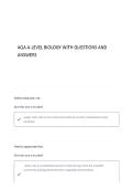 AQA A-LEVEL BIOLOGY&period; 3&period;2 CELLS QUESTIONS AND ANSWERS