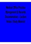 Medical Office Practice Management & Records Documentation &ndash; Lecture Notes Study Material &lpar;2026 Update&rpar;