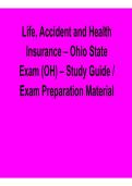 Life&comma; Accident and Health Insurance &ndash; Ohio State Exam &lpar;OH&rpar; Study Guide Exam Preparation Material &lpar;2026 Update&rpar;