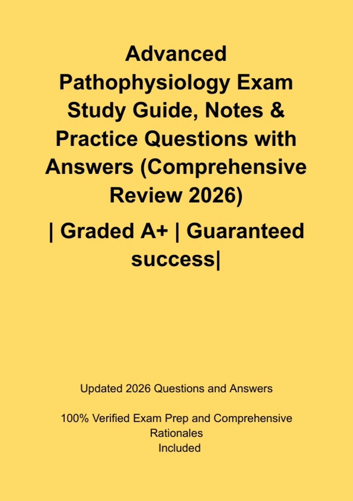 Advanced Pathophysiology Exam Study Guide, Notes & Practice Questions ...