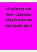 Life&comma; Accident and Health Review &ndash; Comprehensive Study Guide and Insurance Exam Preparation Material &lpar;2026 Update&rpar;