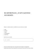 BIO ANTHROPOLOGY CH&period; 1 QUESTIONS AND ANSWERS