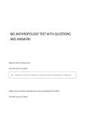 BIO ANTHROPOLOGY TEST QUESTIONS AND ANSWERS