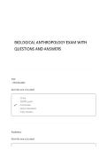 BIOLOGICAL ANTHROPOLOGY EXAM 4 QUESTIONS AND ANSWERS