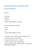 LSW Exam Practice Questions With Correct Answers&period;