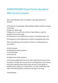 ASWB RSW-BSW Exam Practice Questions With Correct Answers