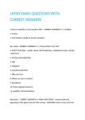 LMSW EXAM QUESTIONS WITH CORRECT ANSWERS