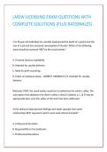 LMSW LICENSING EXAM QUESTIONS WITH COMPLETE SOLUTIONS &lpar;PLUS RATIONALES&rpar; 