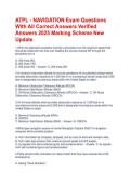 ATPL - NAVIGATION Exam Questions With All Correct Answers Verified Answers 2025 Marking Scheme New Update