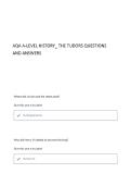 AQA A-LEVEL HISTORY THE TUDORS - CHAPTER 1 QUESTIONS AND ANSWERS