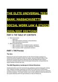 The Elite 2026&sol;2027 Massachusetts Social Work Law & Ethics Test Bank &lpar;SUPER Act & ASWB Updated&rpar; - S-Tier Prep