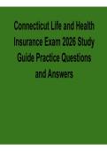 Connecticut Life and Health Insurance Exam 2026 Study Guide Practice Questions and Answers Complete Licensing Prep 2025&sol; 2026