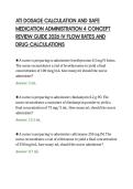 ATI DOSAGE CALCULATION AND SAFE&NewLine;MEDICATION ADMINISTRATION 4 CONCEPT&NewLine;REVIEW GUIDE 2026 IV FLOW RATES AND&NewLine;DRUG CALCULATIONS