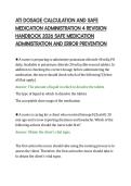 ATI DOSAGE CALCULATION AND SAFE&NewLine;MEDICATION ADMINISTRATION 4 REVISION&NewLine;HANDBOOK 2026 SAFE MEDICATION&NewLine;ADMINISTRATION AND ERROR PREVENTION