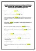 NUR 2474 PHARMACOLOGY EXAM 1 -RASMUSSEN UNIVERSITY&vert; ACTUAL QUESTIONS AND VERIFIED ANSWERS &vert; GRADED A&plus; &vert;PASS FIRST ATTEMPT&vert; BRAND NEW 2026 UPDATE&excl;&excl;&excl;&excl;&excl;&excl;&excl;&excl;