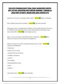 NUR 2474 PHARMACOLOGY FINAL EXAM -RASMUSSEN UNIVERSITY&vert; ACTUAL QUESTIONS AND VERIFIED ANSWERS &vert; GRADED A&plus; &vert;PASS FIRST ATTEMPT&vert; BRAND NEW 2026 UPDATE&excl;&excl;&excl;&excl;&excl;&excl;&excl;&excl;