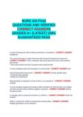 NURS 434 Final QUESTIONS AND VERIFIED CORRECT ANSWERS GRADED A&plus; -LATEST - 100- GUARANTEED PASS&period;docx&NewLine;&NewLine;