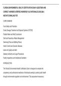 FLORIDA ENVIRONMENTAL HEALTH CERTIFICATION EXAM &ndash;QUESTIONS AND&NewLine;CORRECT ANSWERS &lpar;VERIFIED ANSWERS&rpar; PLUS RATIONALES 2026 Q&A &vert;&NewLine;INSTANT DOWNLOAD PDF&period;