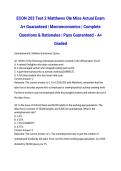 ECON 203 Test 2 Matthews Ole Miss Actual Exam A&plus; Guaranteed &vert; Macroeconomics &vert; Complete Questions & Rationales &vert; Pass Guaranteed - A&plus; Graded