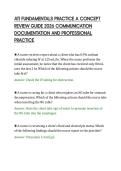 ATI FUNDAMENTALS PRACTICE A CONCEPT&NewLine;REVIEW GUIDE 2026 COMMUNICATION&NewLine;DOCUMENTATION AND PROFESSIONAL&NewLine;PRACTICE
