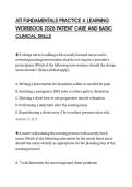 ATI FUNDAMENTALS PRACTICE A LEARNING&NewLine;WORKBOOK 2026 PATIENT CARE AND BASIC&NewLine;CLINICAL SKILLS