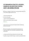 ATI FUNDAMENTALS PRACTICE A REVISION&NewLine;HANDBOOK 2026 INFECTION CONTROL&NewLine;SAFETY AND NURSING PROCESS