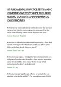 ATI FUNDAMENTALS PRACTICE TEST B AND C&NewLine;COMPREHENSIVE STUDY GUIDE 2026 BASIC&NewLine;NURSING CONCEPTS AND FUNDAMENTAL&NewLine;CARE PRINCIPLES