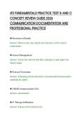 ATI FUNDAMENTALS PRACTICE TEST B AND C&NewLine;CONCEPT REVIEW GUIDE 2026&NewLine;COMMUNICATION DOCUMENTATION AND&NewLine;PROFESSIONAL PRACTICE
