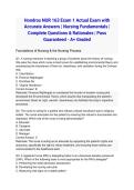 Hondros NUR 163 Exam 1 Actual Exam with Accurate Answers &vert; Nursing Fundamentals &vert; Complete Questions & Rationales &vert; Pass Guaranteed - A&plus; Graded