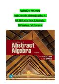 SOLUTION MANUAL&NewLine;First Course in Abstract Algebra A &NewLine;8th Edition by John B&period; Fraleigh &NewLine;All Chapters Full Complete