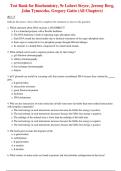 Test Bank for Biochemistry&comma; 9e Lubert Stryer&comma; Jeremy Berg&comma; &NewLine;John Tymoczko&comma; Gregory Gatto &lpar;All Chapters&rpar;