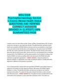 WGU D345 Psychopharmacology Section 1 Assess Mental Health Status Quiz QUESTIONS AND VERIFIED CORRECT ANSWERS GRADED A&plus; -LATEST - 100- GUARANTEED PASS&period;docx&NewLine;&NewLine;