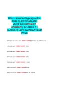 WGU - Intro to Cryptography - D334 QUESTIONS AND VERIFIED CORRECT ANSWERS GRADED A&plus; -LATEST - 100- GUARANTEED PASS&period;docx&NewLine;&NewLine;