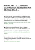 ATI NURSE LOGIC 2&period;0 COMPREHENSIVE&NewLine;EXAMINATION TEST 2026 QUESTIONS AND&NewLine;SOLUTIONS GRADED A&plus;