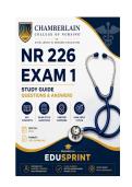 NR 226 Exam 1 Questions & Answers &lpar;PDF&rpar; &vert; Chamberlain Nursing 2026