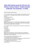 BUAL 2650 Final Exam Actual with 100&percnt; Error-free Solutions &vert; Business Analytics &vert; Complete Questions & Rationales &vert; Pass Guaranteed - A&plus; Graded