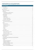 Lecture Notes Mergers & Acquisitions  2025&sol;26