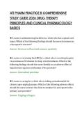 ATI PHARM PRACTICE B COMPREHENSIVE&NewLine;STUDY GUIDE 2026 DRUG THERAPY&NewLine;PRINCIPLES AND CLINICAL PHARMACOLOGY&NewLine;BASICS
