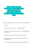 WSET Level 2 Practice Examination QUESTIONS AND VERIFIED CORRECT ANSWERS GRADED A&plus; -LATEST - 100- GUARANTEED PASS&period;docx&NewLine;&NewLine;