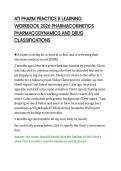 ATI PHARM PRACTICE B LEARNING&NewLine;WORKBOOK 2026 PHARMACOKINETICS&NewLine;PHARMACODYNAMICS AND DRUG&NewLine;CLASSIFICATIONS