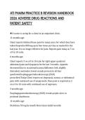 ATI PHARM PRACTICE B REVISION HANDBOOK&NewLine;2026 ADVERSE DRUG REACTIONS AND&NewLine;PATIENT SAFETY